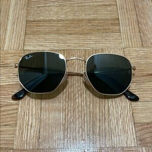 Ray-Ban Gold and Black Sunglasses